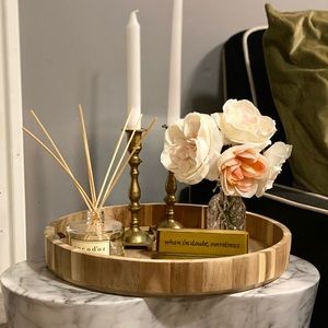 Sold Round wood tray